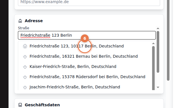 Vorschlag auswählen